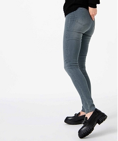 GEMO Jean femme coupe skinny taille haute Gris