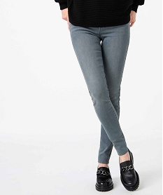 jean femme coupe skinny taille haute gris taille hauteC853901_2