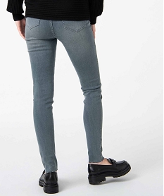 jean femme coupe skinny taille haute grisC853901_3
