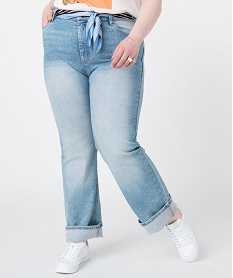 jean femme grande taille coupe regular bleu pantalons et jeansC854101_1
