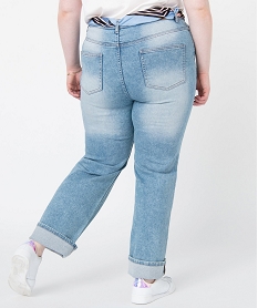 jean femme grande taille coupe regular bleu pantalons et jeansC854101_3