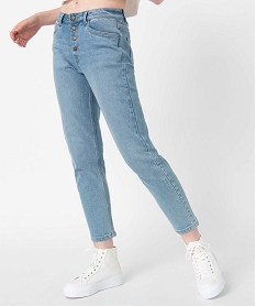 GEMO Jean femme coupe Mom - Camps United Gris