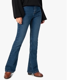 jean femme coupe bootcut taille haute bleu taille hauteC855101_1