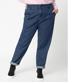 GEMO Jean femme grande taille coupe large Bleu