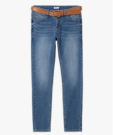 jean femme coupe slim longueur 78eme avec ceinture gris pantacourtsC855701_4