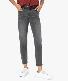 jean femme coupe slim longueur 78eme avec ceinture grisC855801_1