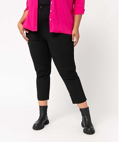 pantalon femme grande taille en toile coupe large noir pantalons et jeansC856301_1