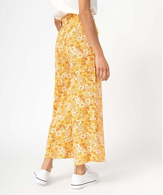 pantacourt femme ample a motifs fleuris imprime pantalonsC856401_4