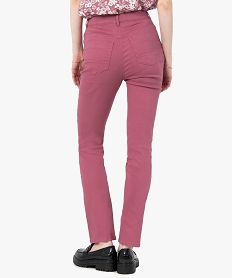 pantalon femme en coton stretch coupe regular violet pantalonsC856601_3