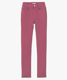 pantalon femme en coton stretch coupe regular violet pantalonsC856601_4