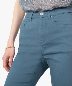 pantalon femme en coton stretch coupe regular bleu pantalonsC856701_2