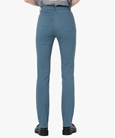 pantalon femme en coton stretch coupe regular bleu pantalonsC856701_3