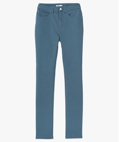 pantalon femme en coton stretch coupe regular bleu pantalonsC856701_4