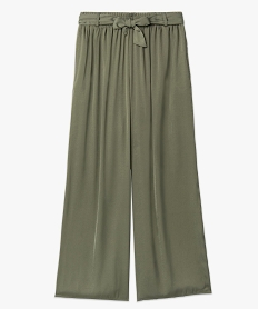 pantalon femme large en matiere satinee vert pantalonsC857101_4