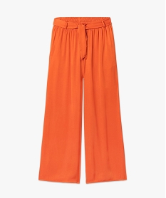 pantalon femme large en matiere satinee orange pantalonsC857201_4