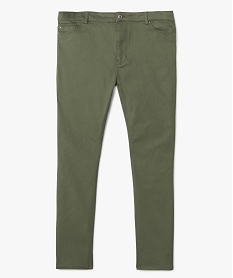 GEMO Pantalon femme grande taille en coton stretch coupe Regular Vert