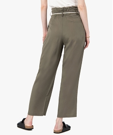 pantalon femme en lyocell avec ceinture en corde vert pantalonsC857701_3