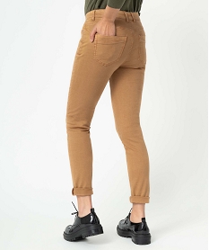 pantalon femme coupe slim en coton stretch orange pantalonsC858301_3