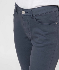 pantalon femme coupe slim en coton stretch bleu pantalonsC858501_2
