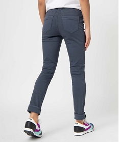 pantalon femme coupe slim en coton stretch bleu pantalonsC858501_3
