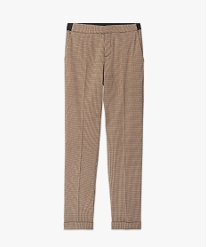 pantalon femme en toile a motif pied de poule imprime pantalonsC858601_4