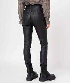 pantalon femme en toile enduite taille haute noir pantalonsC859401_3