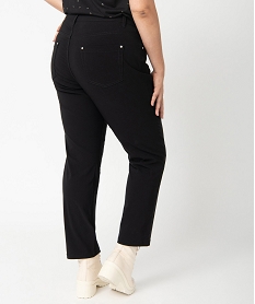 pantacourt femme grande taille en toile extensible noir standard pantacourtsC860101_3