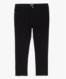 pantacourt femme grande taille en toile extensible noir standard pantacourtsC860101_4