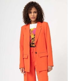 veste blazer femme fermeture 2 boutons orangeC861901_1