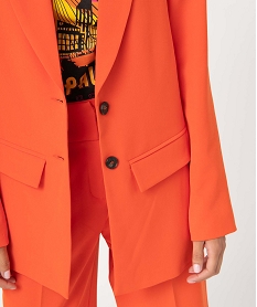 veste blazer femme fermeture 2 boutons orange vestesC861901_2