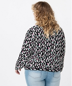 veste femme grande taille imprimee fermeture zippee imprimeC863601_3