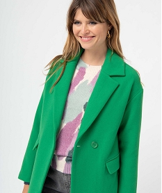 manteau femme fermeture croisee fermeture bouton vert manteauxC865301_2