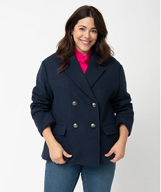 manteau femme grande taille coupe caban bleuC866801_1