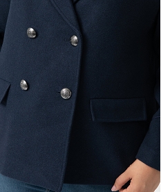 manteau femme grande taille coupe caban bleuC866801_2