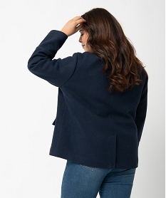 manteau femme grande taille coupe caban bleu vestes et manteauxC866801_3