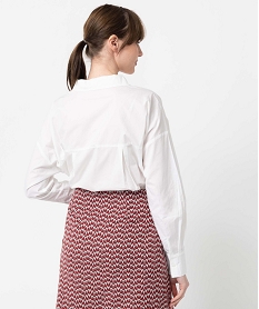chemise femme coupe oversize avec poche poitrine blanc chemisiersC869001_3