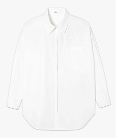 chemise femme coupe oversize avec poche poitrine blanc chemisiersC869001_4