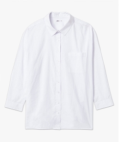 chemise femme grande taille en coton blanc chemisiers et blousesC869301_4