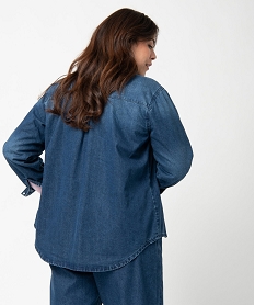 chemise femme grande taille en denim bleu chemisiers et blousesC869801_3