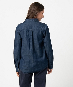 chemise en jean femme a manches longues - lulucastagnette bleu chemisiersC870101_3