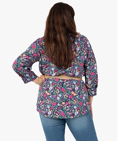 blouse femme grande taille imprimee a rayures pailletees imprime chemisiers et blousesC871601_3