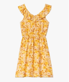 robe femme avec col v a volant imprimeC873501_4