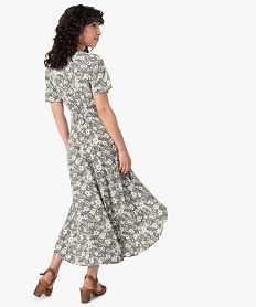 robe femme longue imprimee a manches courtes imprimeC873801_3