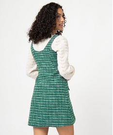 robe femme sans manches aspect tweed vert robesC874501_3