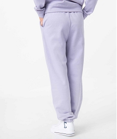 pantalon de jogging femme avec interieur molletonne violet pantalonsC876101_3