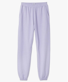 pantalon de jogging femme avec interieur molletonne violet pantalonsC876101_4