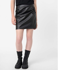 jupe femme en matiere synthetique imitation cuir noirC881401_1