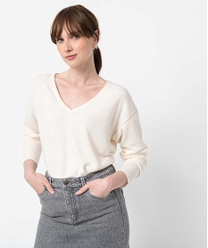 SEMELLE MARRON PULL ECRU:40289530671-Acrylique////