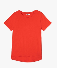 tee-shirt femme a manches courtes avec dos plus long rouge t-shirts manches courtesC894501_4