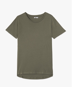 tee-shirt femme a manches courtes avec dos plus long vert t-shirts manches courtesC894601_4